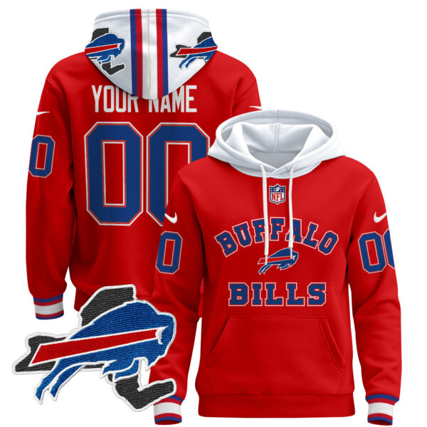 Buffalo Bills 2024 Custom Pullover Hoodie V4 - All Stitched - Image 2