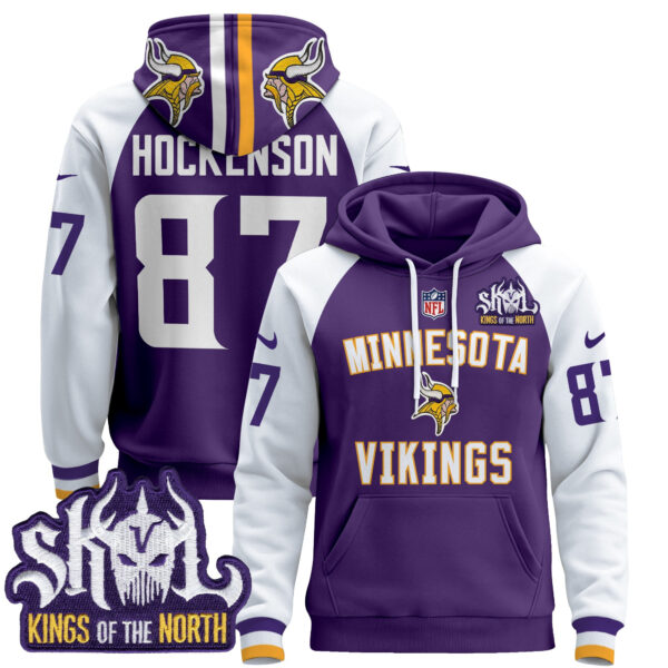 Men's Minnesota Vikings 2024 Pullover Hoodie V4 - All Stitched - Image 8