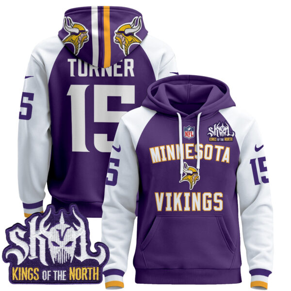 Men's Minnesota Vikings 2024 Pullover Hoodie V4 - All Stitched - Image 4