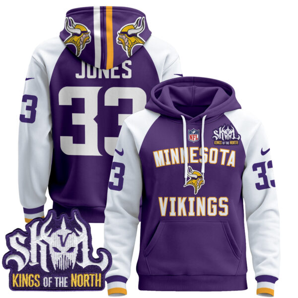 Men's Minnesota Vikings 2024 Pullover Hoodie V4 - All Stitched - Image 5