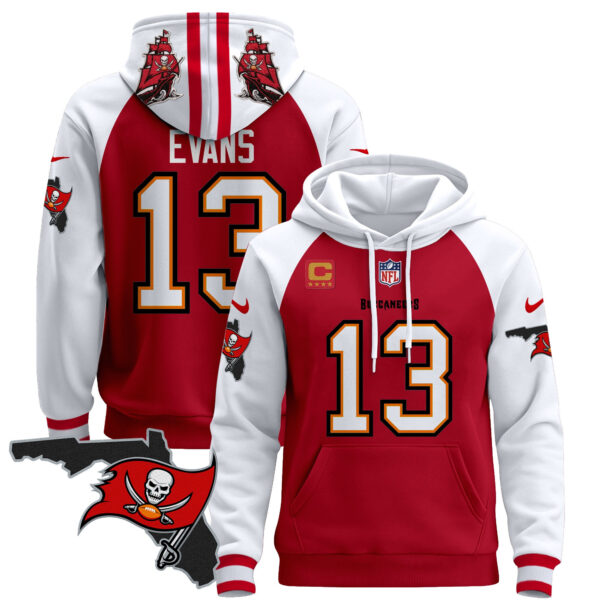 Men's Buccaneers Florida Patch Pullover Hoodie - All Stitched - Image 10