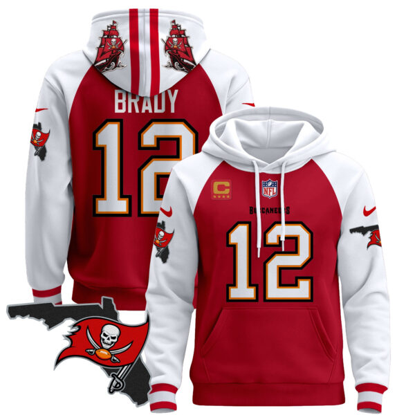 Men's Buccaneers Florida Patch Pullover Hoodie - All Stitched - Image 9