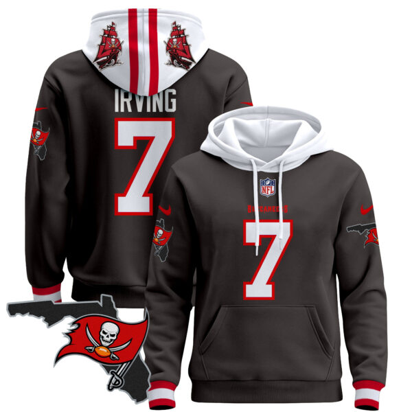 Men's Buccaneers Florida Patch Pullover Hoodie - All Stitched - Image 35