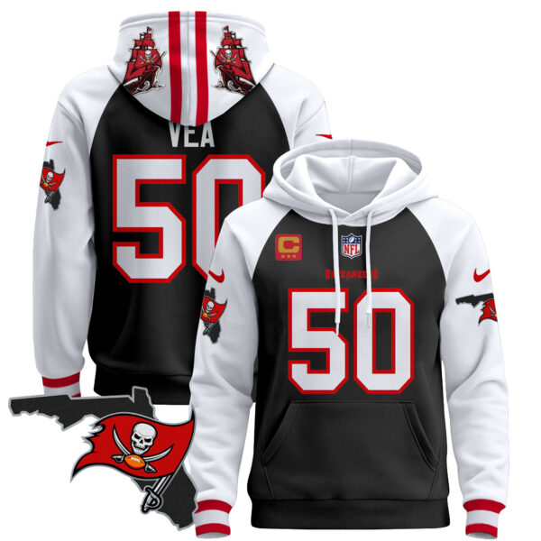 Men's Buccaneers Florida Patch Pullover Hoodie - All Stitched - Image 5