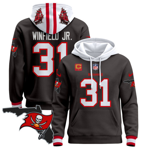 Men's Buccaneers Florida Patch Pullover Hoodie - All Stitched - Image 34