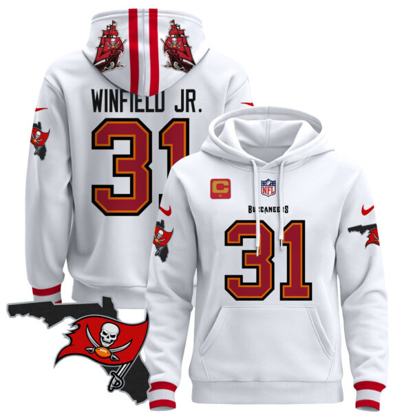 Men's Buccaneers Florida Patch Pullover Hoodie - All Stitched - Image 27