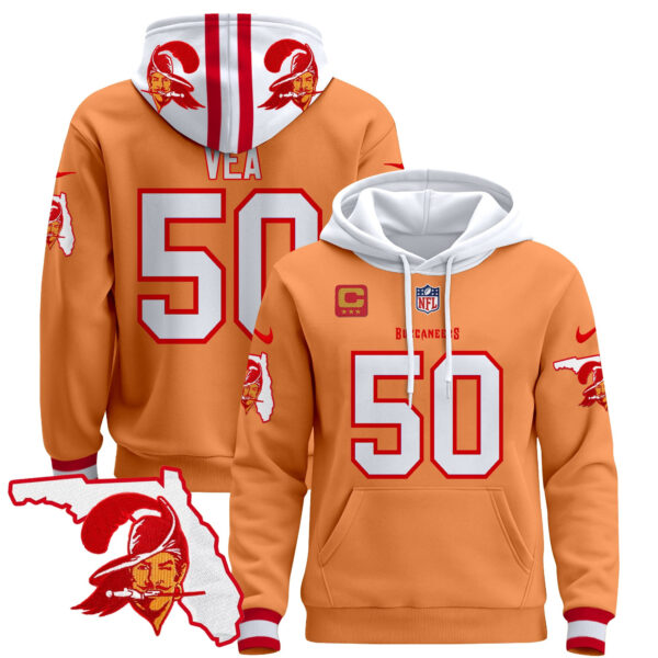 Men's Buccaneers Florida Patch Pullover Hoodie - All Stitched - Image 40