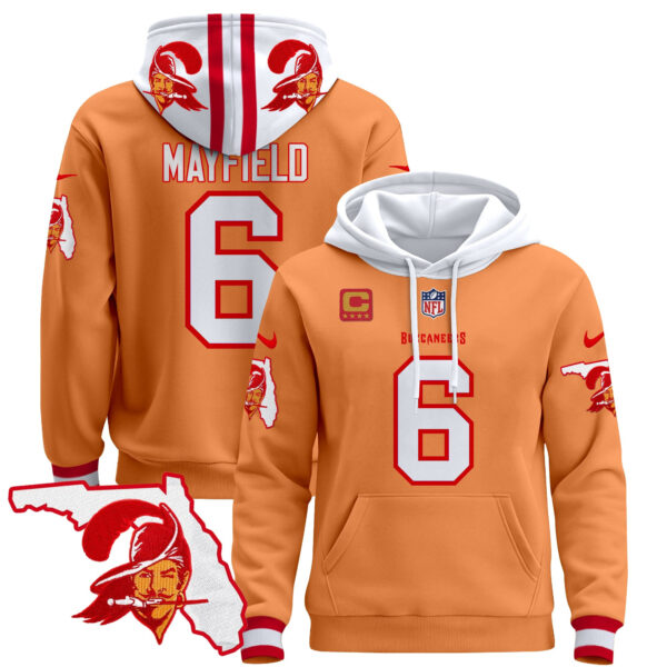 Men's Buccaneers Florida Patch Pullover Hoodie - All Stitched - Image 36