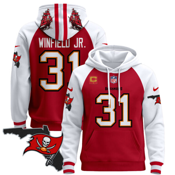 Men's Buccaneers Florida Patch Pullover Hoodie - All Stitched - Image 13