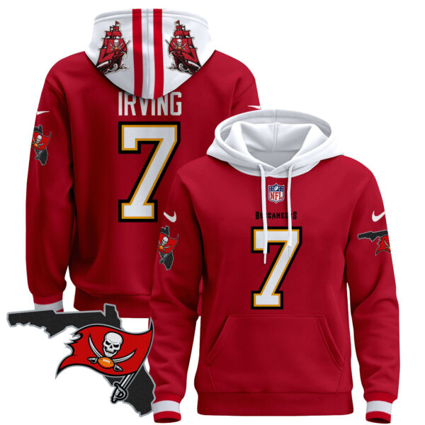 Men's Buccaneers Florida Patch Pullover Hoodie - All Stitched - Image 21
