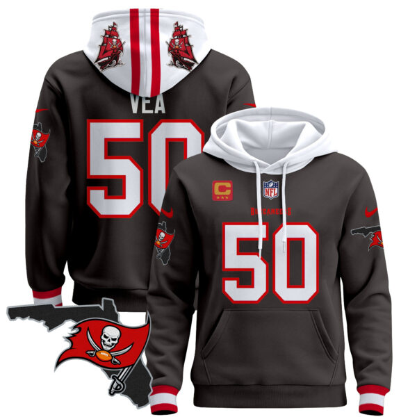 Men's Buccaneers Florida Patch Pullover Hoodie - All Stitched - Image 33