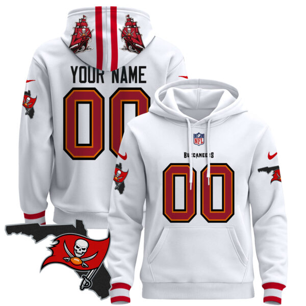 Buccaneers Florida Patch Custom Pullover Hoodie - All Stitched - Image 4