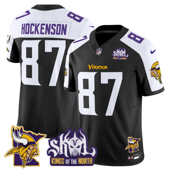 Men's Minnesota Vikings Kings Of The North Patch Vapor Limited Jersey V3 - All Stitched - Image 26