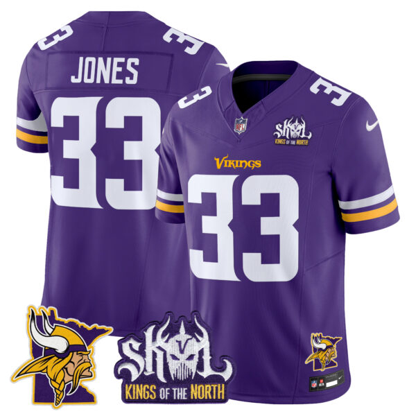 Men's Minnesota Vikings Kings Of The North Patch Vapor Limited Jersey V3 - All Stitched - Image 32