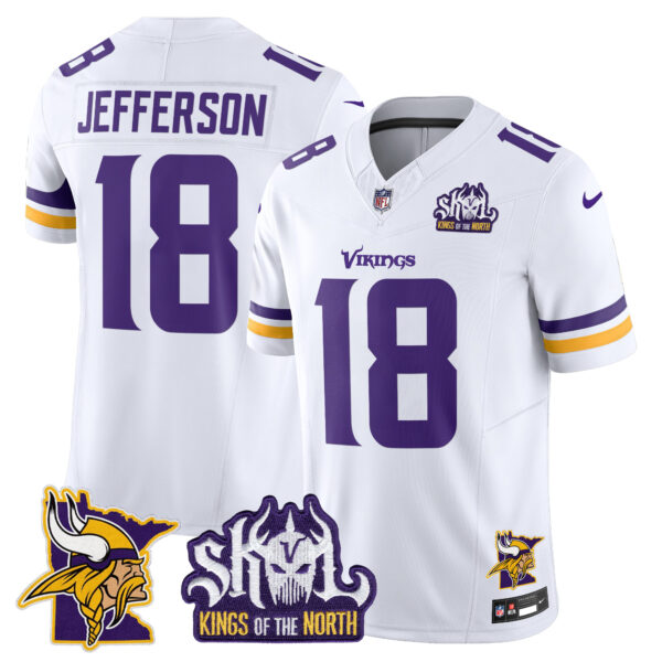 Men's Minnesota Vikings Kings Of The North Patch Vapor Limited Jersey V3 - All Stitched - Image 39