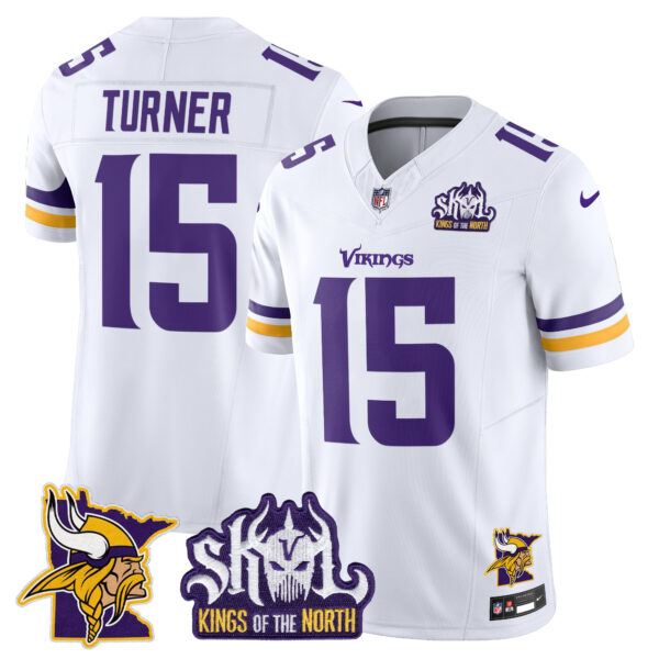 Men's Minnesota Vikings Kings Of The North Patch Vapor Limited Jersey V3 - All Stitched - Image 40
