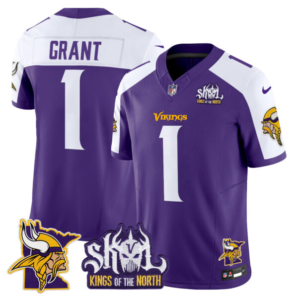 Men's Minnesota Vikings Kings Of The North Patch Vapor Limited Jersey V3 - All Stitched - Image 15