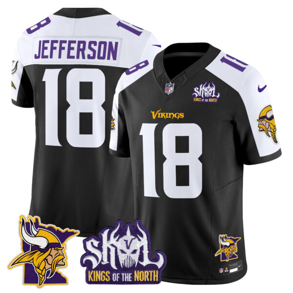Men's Minnesota Vikings Kings Of The North Patch Vapor Limited Jersey V3 - All Stitched - Image 21