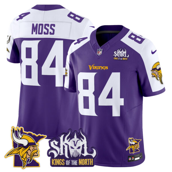 Men's Minnesota Vikings Kings Of The North Patch Vapor Limited Jersey V3 - All Stitched - Image 18