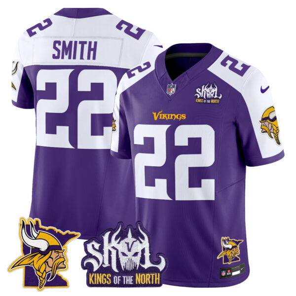 Men's Minnesota Vikings Kings Of The North Patch Vapor Limited Jersey V3 - All Stitched - Image 16