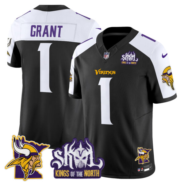 Men's Minnesota Vikings Kings Of The North Patch Vapor Limited Jersey V3 - All Stitched - Image 24