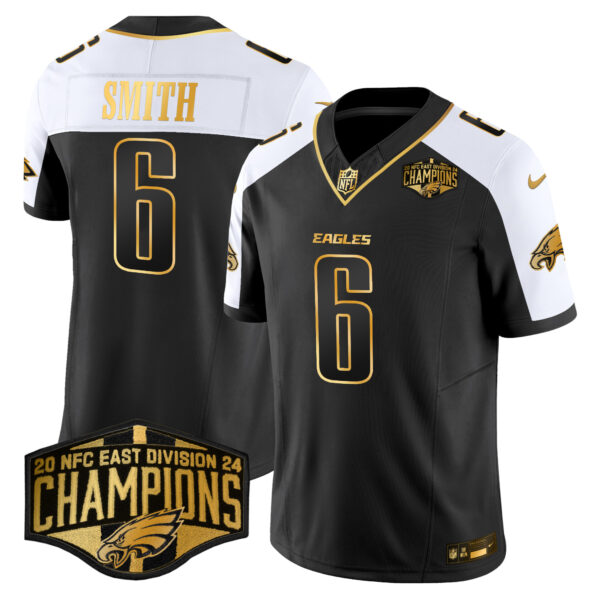 Men's Eagles 2024 NFC East Division Champions Gold Vapor Limited Jersey - All Stitched - Image 5