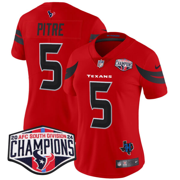 Women's Houston Texans 2024 AFC South Division Champions Patch Vapor Limited Jersey - All Stitched - Image 25