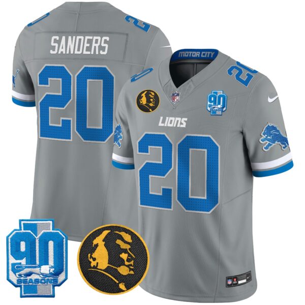 Men's Detroit Lions 2025 90th & John Madden Patch Vapor Limited Jersey V2 - All Stitched - Image 45