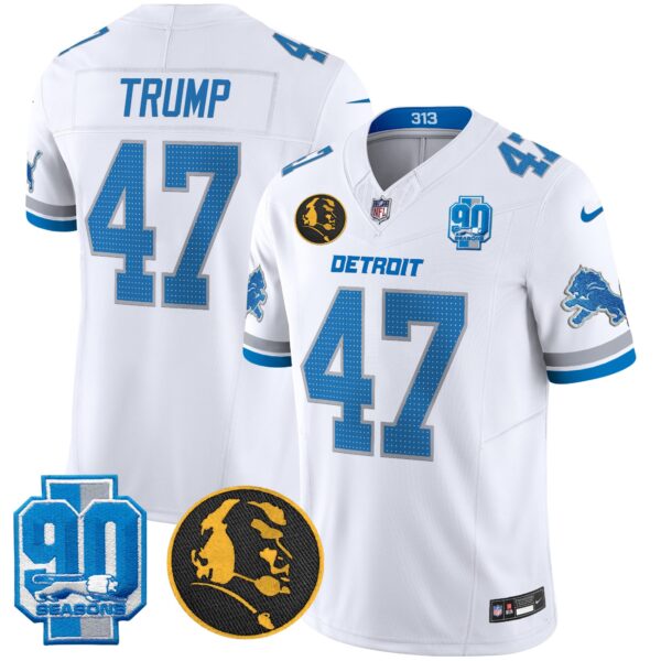 Men's Detroit Lions 2025 90th & John Madden Patch Vapor Limited Jersey V2 - All Stitched - Image 32