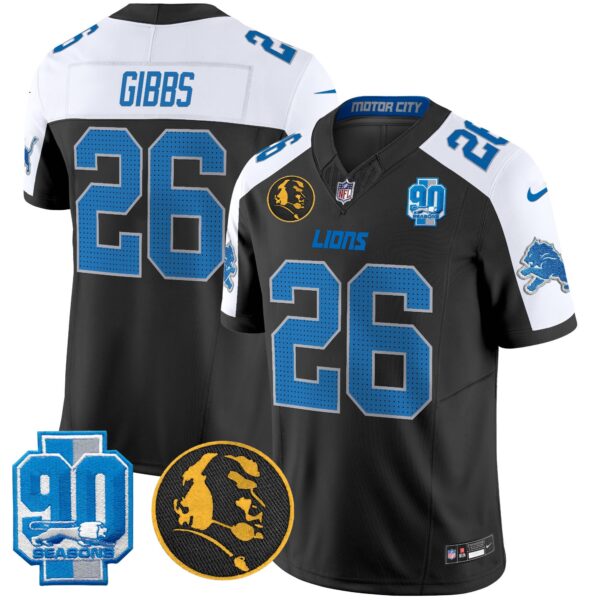 Men's Detroit Lions 2025 90th & John Madden Patch Vapor Limited Jersey V2 - All Stitched - Image 7