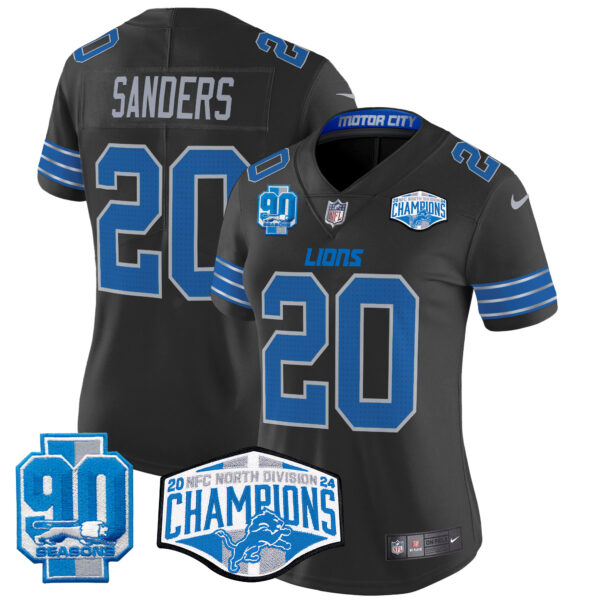 Women's Detroit Lions 2024 NFC North Division Champions Patch Vapor Limited Jersey - All Stitched - Image 13
