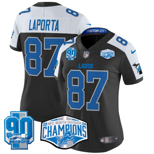 Women's Detroit Lions 2024 NFC North Division Champions Patch Vapor Limited Jersey - All Stitched - Image 6