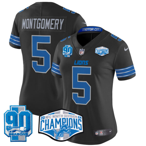 Women's Detroit Lions 2024 NFC North Division Champions Patch Vapor Limited Jersey - All Stitched - Image 12