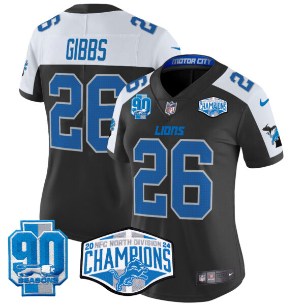 Women's Detroit Lions 2024 NFC North Division Champions Patch Vapor Limited Jersey - All Stitched - Image 7