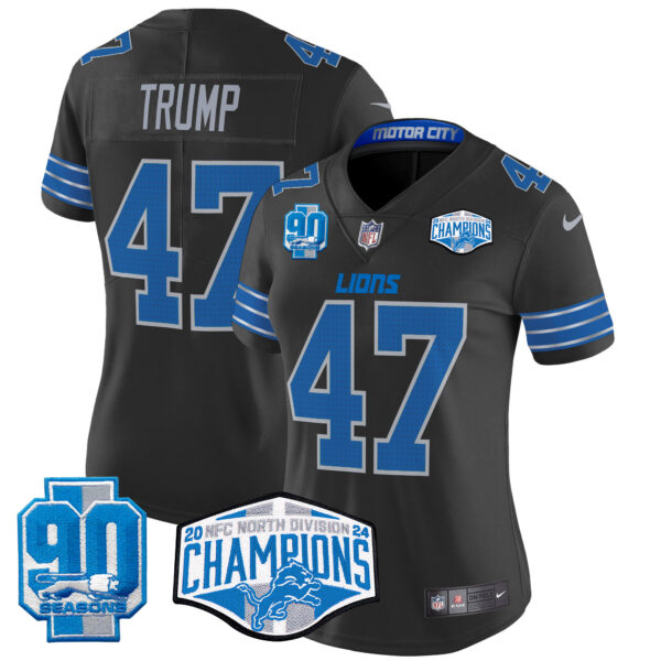 Women's Detroit Lions 2024 NFC North Division Champions Patch Vapor Limited Jersey - All Stitched - Image 16