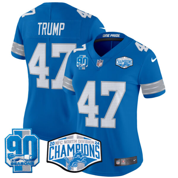Women's Detroit Lions 2024 NFC North Division Champions Patch Vapor Limited Jersey - All Stitched - Image 40