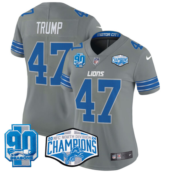 Women's Detroit Lions 2024 NFC North Division Champions Patch Vapor Limited Jersey - All Stitched - Image 48