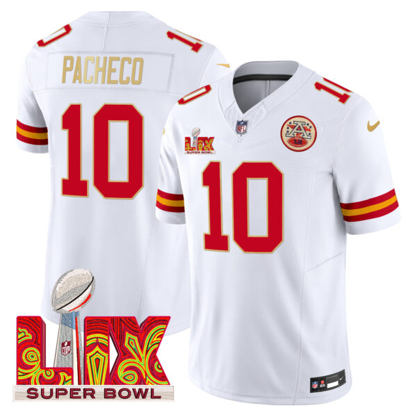 Men's Chiefs Super Bowl LIX Patch Gold Trim Vapor Limited Jersey - All Stitched - Image 44