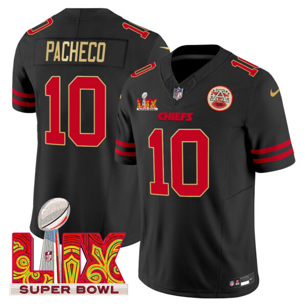 Men's Chiefs Super Bowl LIX Patch Gold Trim Vapor Limited Jersey - All Stitched - Image 24