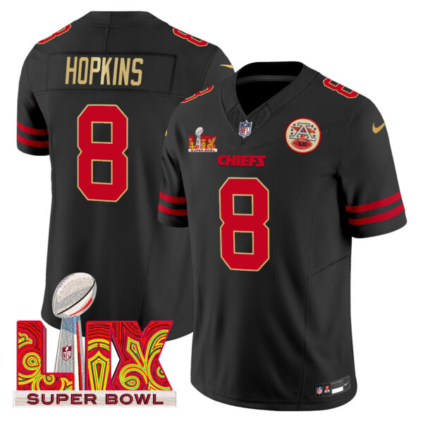 Men's Chiefs Super Bowl LIX Patch Gold Trim Vapor Limited Jersey - All Stitched - Image 28