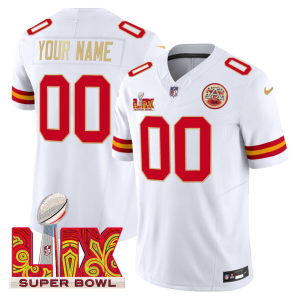 Chiefs Super Bowl LIX Patch Gold Trim Vapor Limited Custom Jersey - All Stitched - Image 5