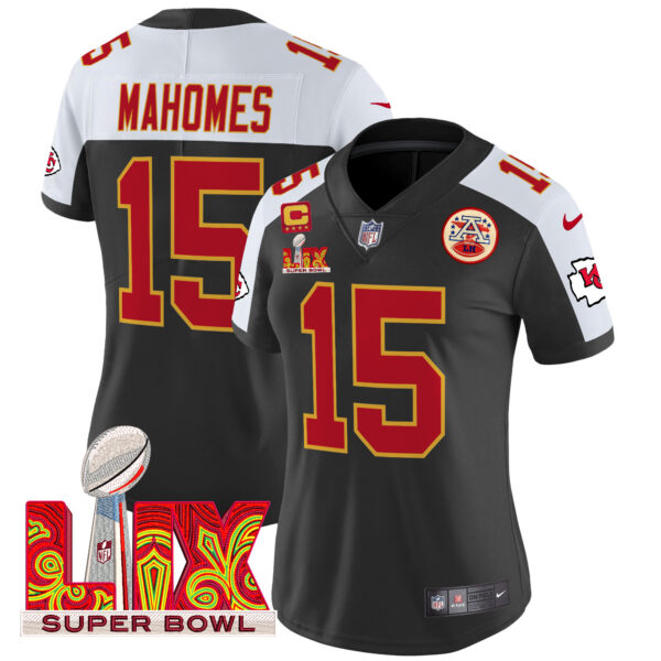 Women's Chiefs Super Bowl LIX Patch Vapor Limited Jersey - All Stitched - Image 21