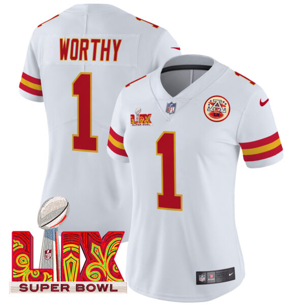 Women's Chiefs Super Bowl LIX Patch Vapor Limited Jersey - All Stitched - Image 9