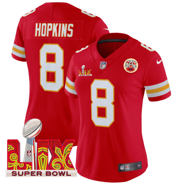 Women's Chiefs Super Bowl LIX Patch Vapor Limited Jersey - All Stitched - Image 18