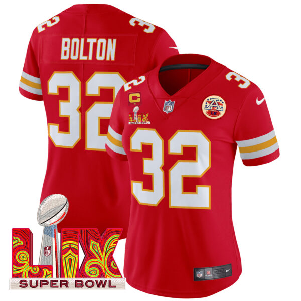 Women's Chiefs Super Bowl LIX Patch Vapor Limited Jersey - All Stitched - Image 15