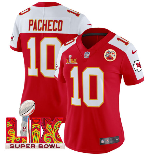 Women's Chiefs Super Bowl LIX Patch Vapor Limited Jersey - All Stitched - Image 34