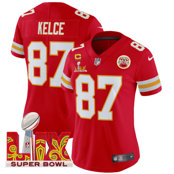 Women's Chiefs Super Bowl LIX Patch Vapor Limited Jersey - All Stitched - Image 12