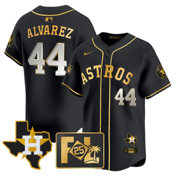 Men's Houston Astros 2025 Spring Training & Texas Patch Vapor Premier Limited Jersey - All Stitched
