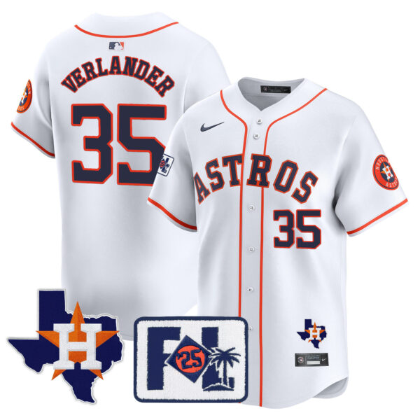 Men's Houston Astros 2025 Spring Training & Texas Patch Vapor Premier Limited Jersey - All Stitched - Image 34