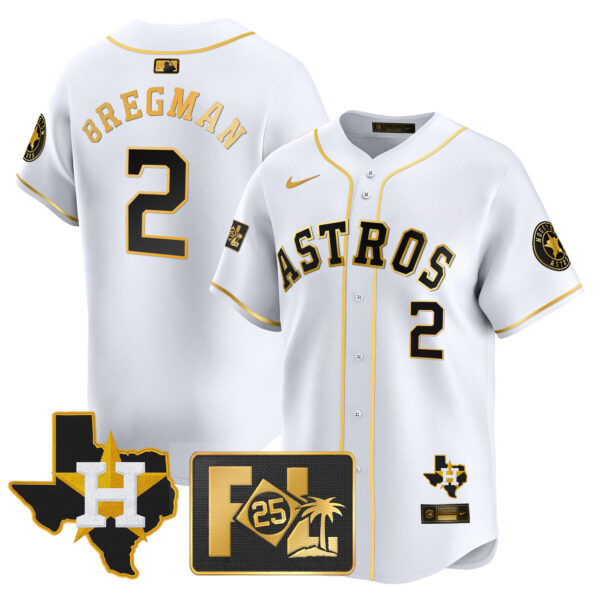 Men's Houston Astros 2025 Spring Training & Texas Patch Vapor Premier Limited Jersey - All Stitched - Image 15